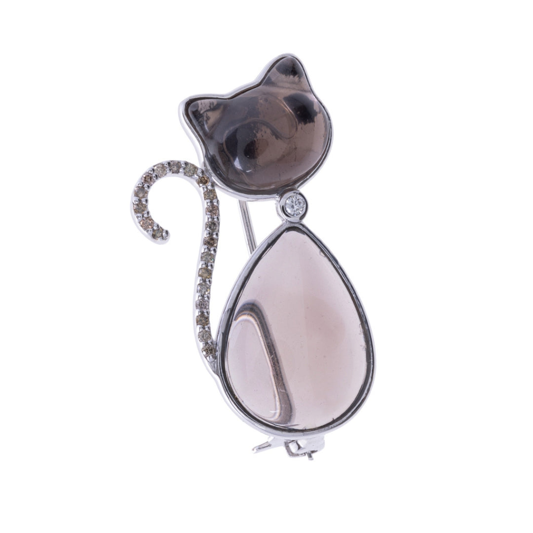 Spilla Shanel grigio in oro