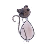 Spilla Shanel grigio in oro