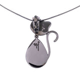 Pendente Ughina a forma di gatto in diaspro e oro