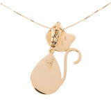 Ciondolo Lisa in oro, occhio di tigre e diamanti