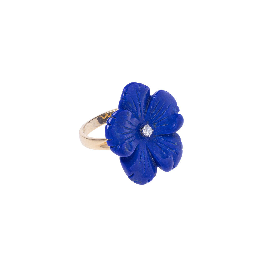 Anello fiore lapis grande