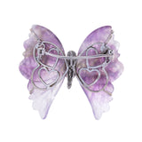 Ciondolo/spilla Preziosa con farfalla ametista e oro