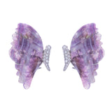 Orecchini Preziosa viola con farfalla in ametista