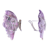 Orecchini Preziosa viola con farfalla in ametista