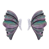 Orecchini Preziosa a forma di farfalla in madreperla nera e oro