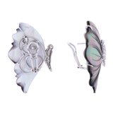 Orecchini Preziosa a forma di farfalla in madreperla nera e oro