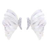 Orecchini Preziosa a forma di farfalla in oro bianco