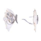 Orecchini Preziosa a forma di farfalla in oro bianco