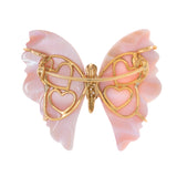 Ciondolo/spilla Preziosa con farfalla in madreperla e oro