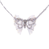 Ciondolo Decisa a forma di farfalla bianca in argento