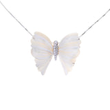 Ciondolo Decisa a forma di farfalla bianca in oro