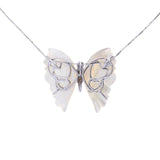 Ciondolo Decisa a forma di farfalla bianca in oro