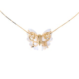 Ciondolo Creativa con farfalla bianca in oro