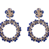 Orecchini Ghirlanda non ti scordar di me in oro e lapislazzuli