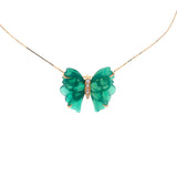 Ciondolo farfalla Creativa in agata verde e oro