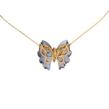 Ciondolo farfalla Creativa nera in oro