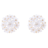 Orecchini Bouquet di gelsomino madreperla bianca