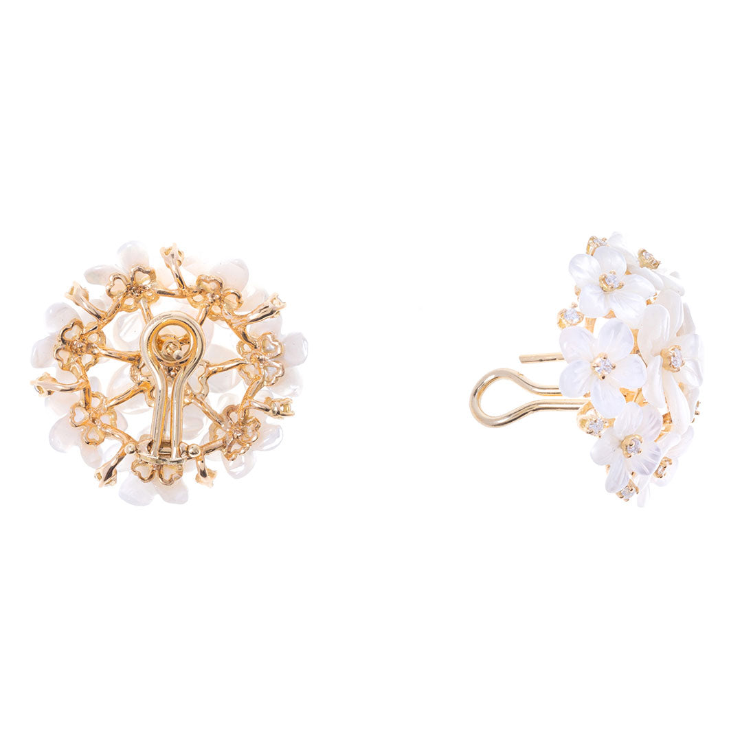 Orecchini Bouquet di gelsomino madreperla bianca