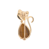 Spilla marrone a forma di gatto Lisa