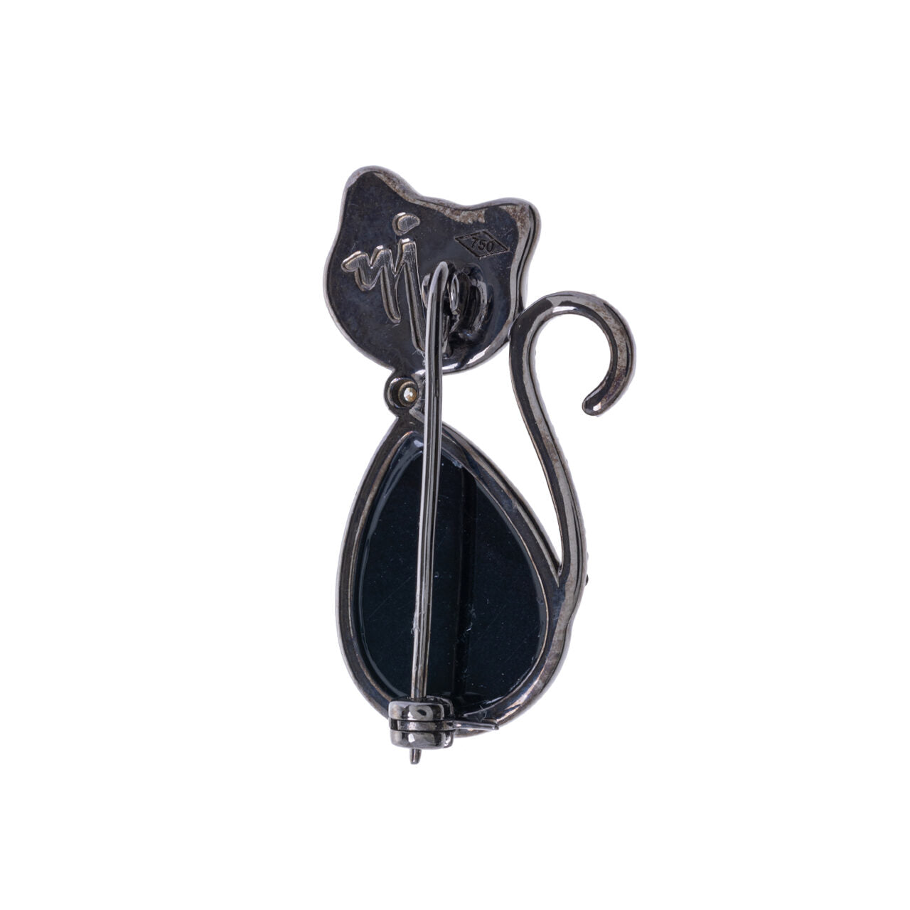 Spilla con gatto bianco e nero Charlie