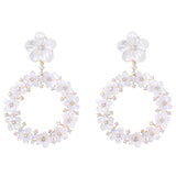 Orecchini Ghirlanda di gelsomino, madreperla e oro