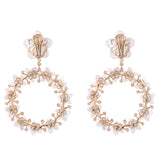 Orecchini Ghirlanda di gelsomino, madreperla e oro