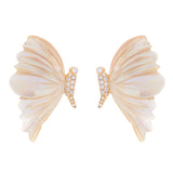 Orecchini gialli Preziosa con farfalla in oro