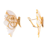 Orecchini gialli Preziosa con farfalla in oro