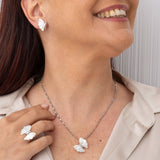 Anello farfalla Creativa in argento e madreperla