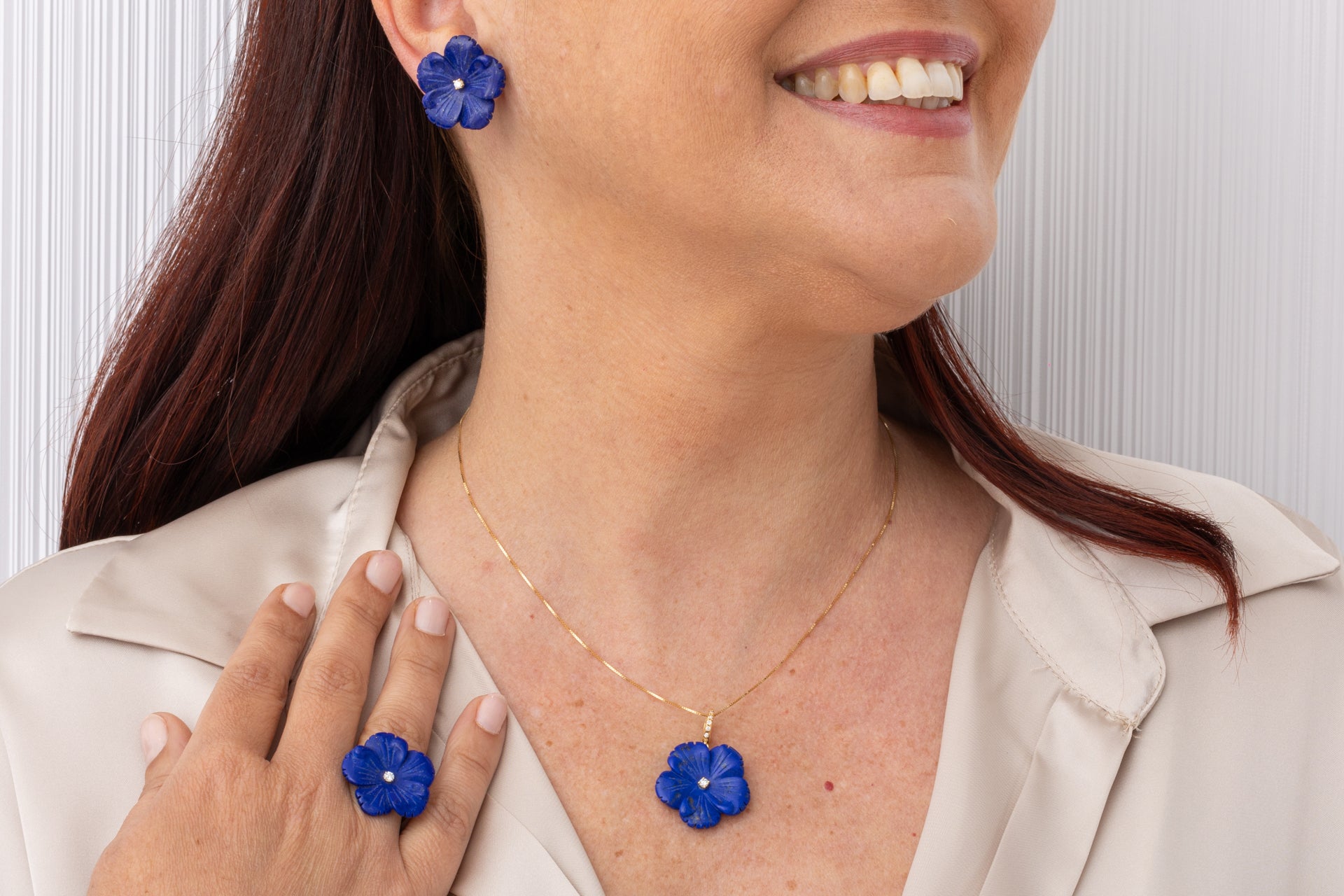 Orecchini studs non ti scordar di me in lapislazzuli