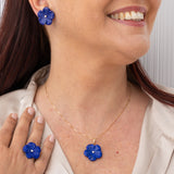 Orecchini studs non ti scordar di me in lapislazzuli