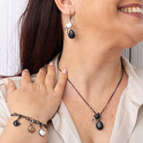 Charm Charlie bianco in argento con gatto