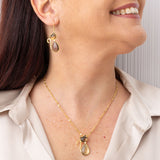 Ciondolo Luisa in argento a forma di gatto marrone