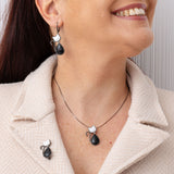 Ciondolo Charlie in agata e oro con gatto