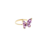 Radiosa Butterfly Ring in Pink Sapphires and Gold