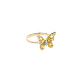 Radiosa Butterfly Ring in Yellow Sapphires and Gold