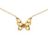Radiosa Yellow Sapphire and Diamond Butterfly Necklace in 18K Gold