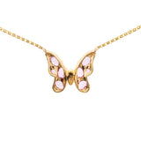 Radiosa Pink Sapphire and Diamond Butterfly Necklace