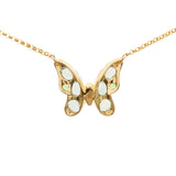 Radiosa Green Sapphire and Diamond Butterfly Necklace