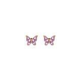 Radiosa butterfly earrings in pink sapphires and gold
