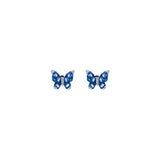 Radiosa Butterfly Earrings in Blue Sapphires and Gold 
