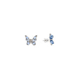 Radiosa Butterfly Earrings in Blue Sapphires and Gold 