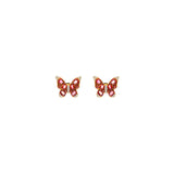 Radiosa Butterfly Earrings in Orange Sapphires and Gold